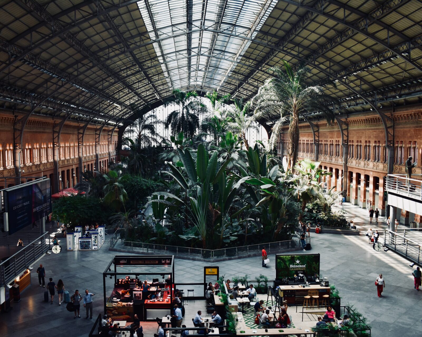 atocha railway platform madrid spain