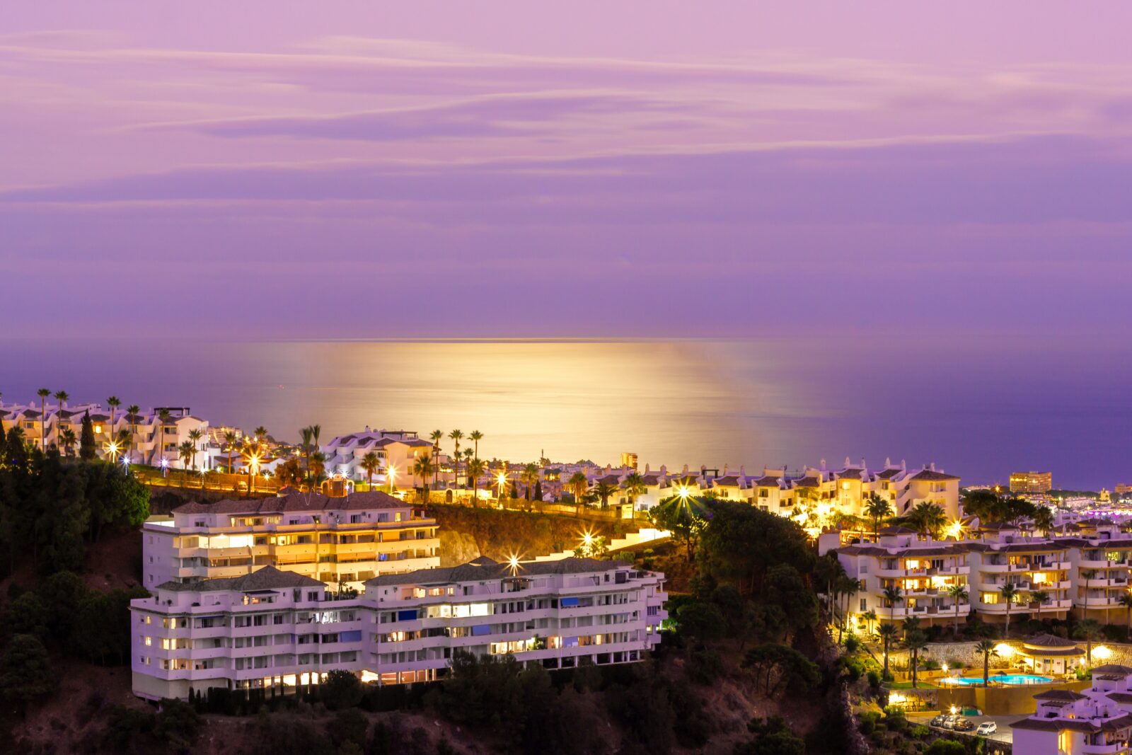 marbella malaga spain at night