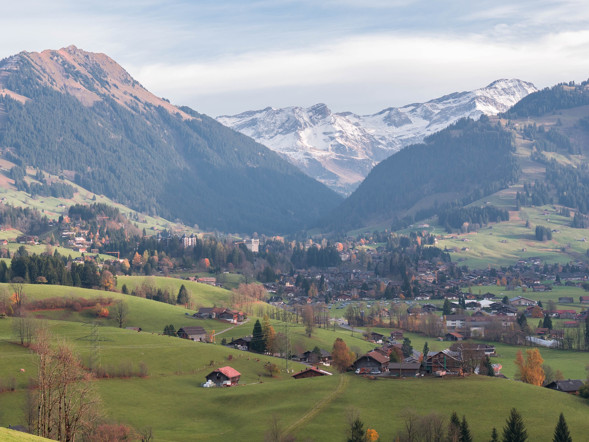 gstaad valley during summer