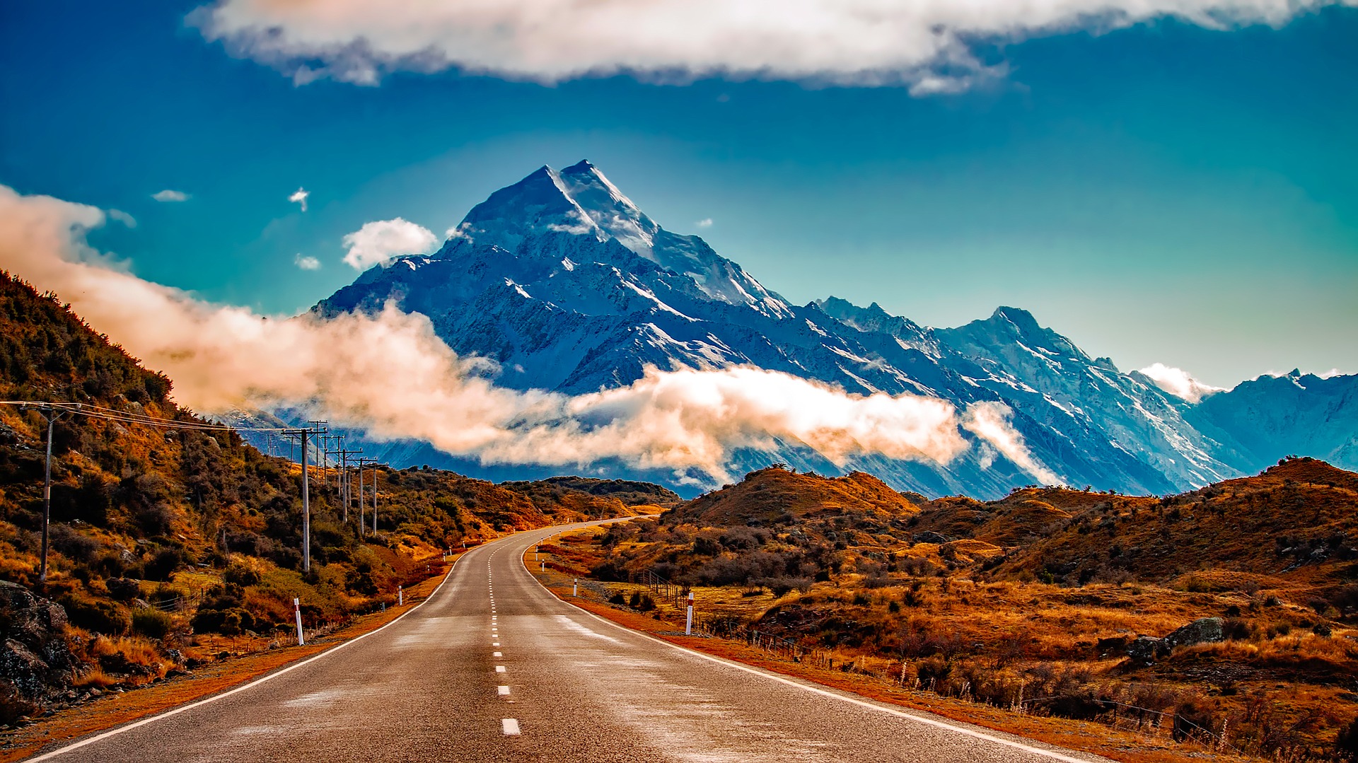 road driving through new zealand