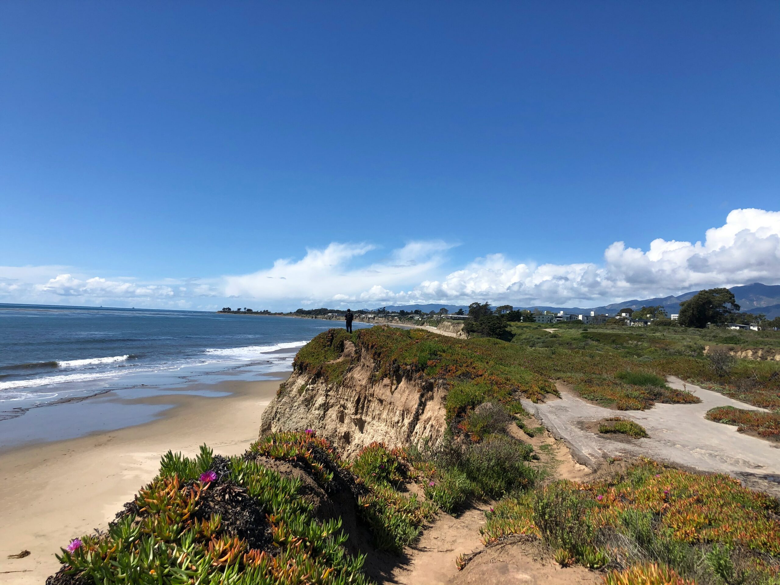 santa barbara cliff overlooking ocean