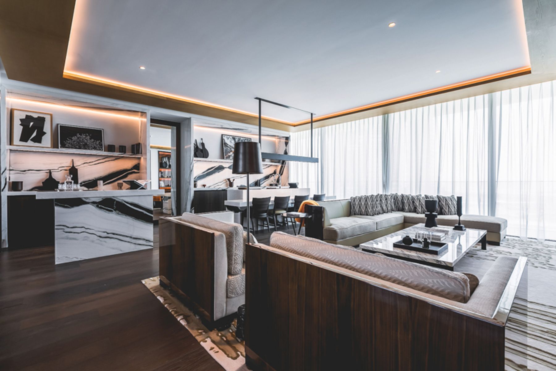 Dorchester Business Bay Apartment Living Room Modern Design