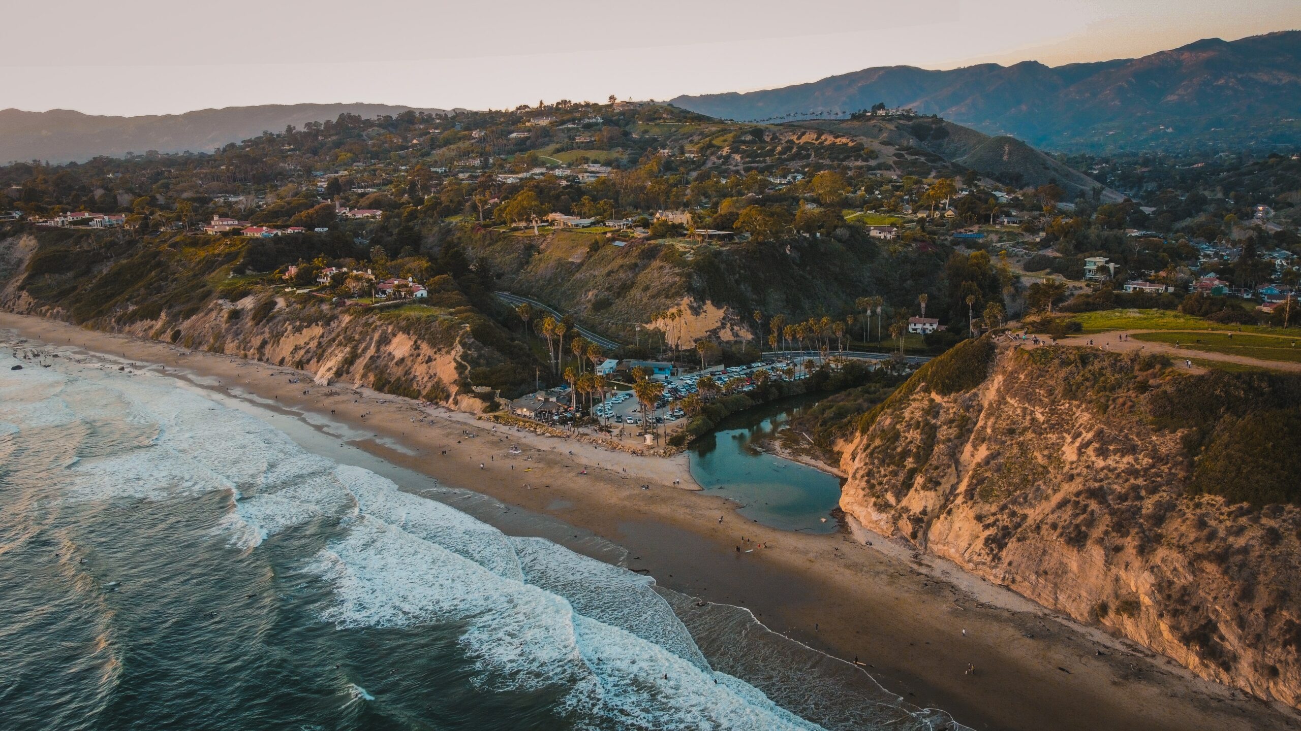 santa barbara coast aerial view